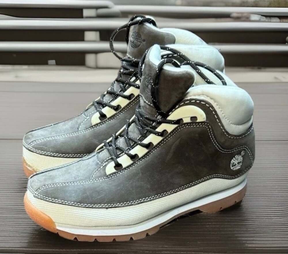 Timberland Euro Dub Size 4 Brown Nubuck Junior Hiking Boots